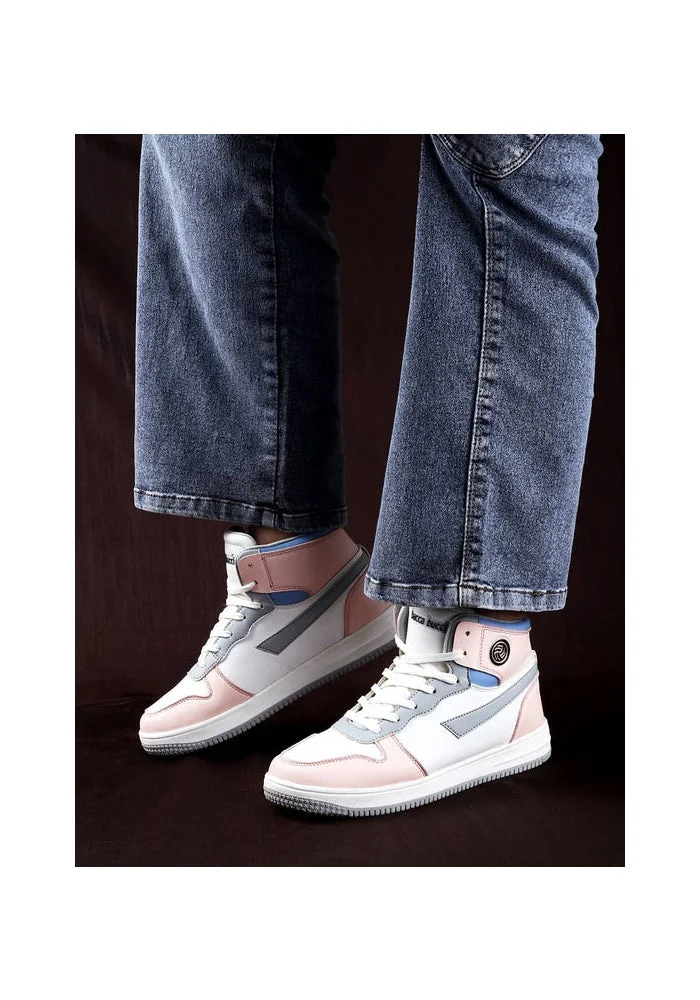 Bacca Bucci Pink Femme High-Top Harmony Sneakers for Women | Best Price UAE